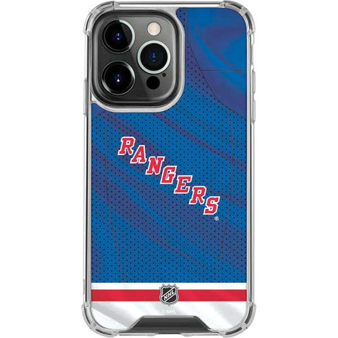 NHL New York Rangers Home Jersey iPhone 16 Pro Max Clear Case